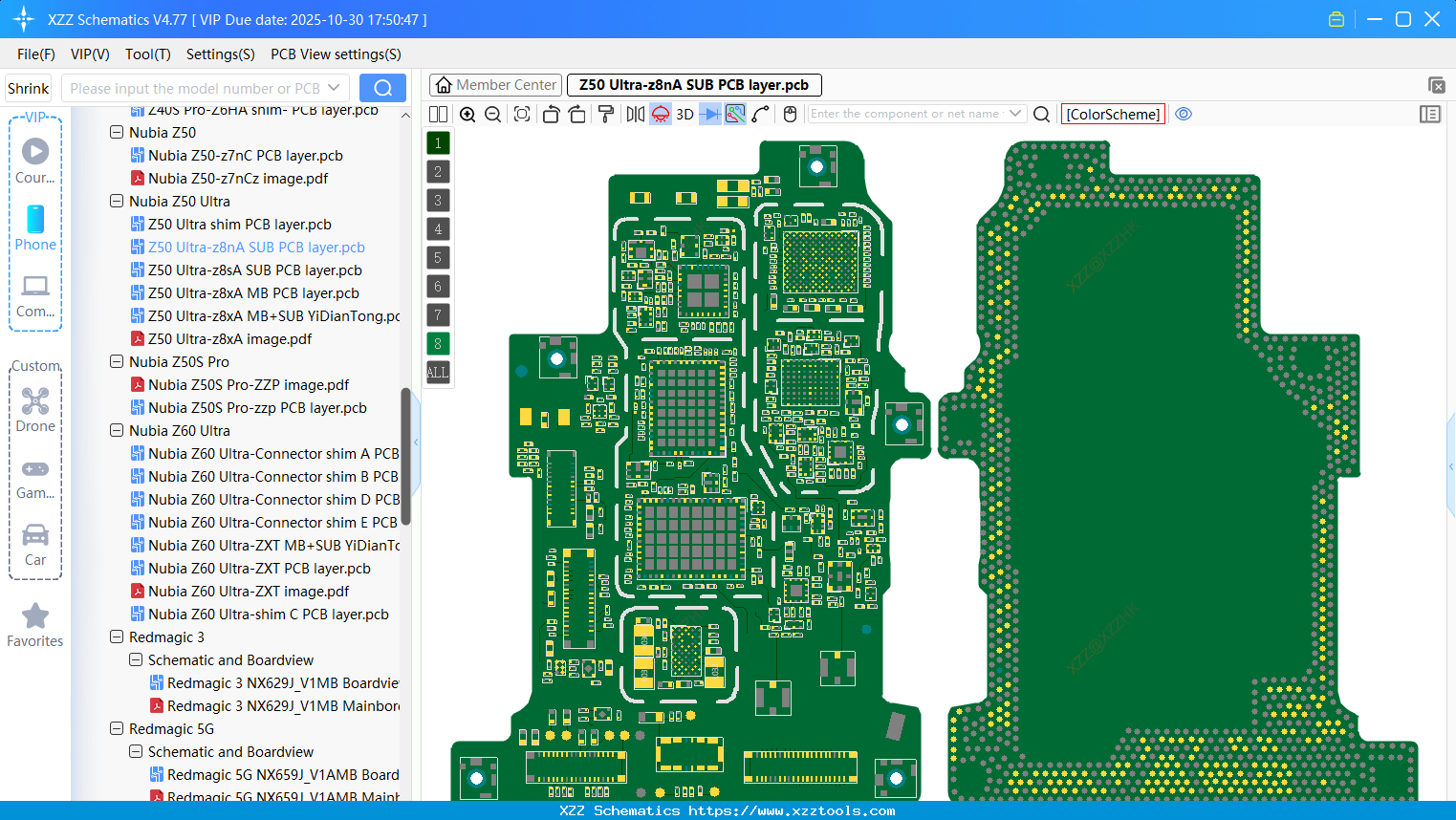 Nubia Z50 Ultra-z8nA SUB PCB Layer